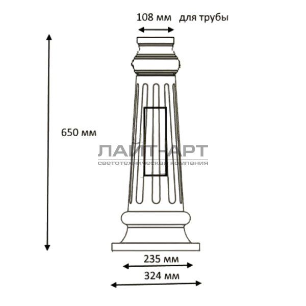 ДЕКОР 44 СТАЛЬ (ТРУБА 108ММ)